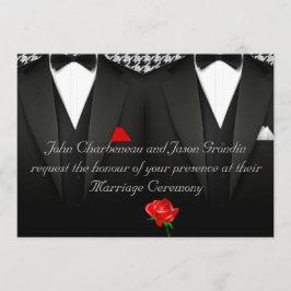 Gay Wedding Uitnodiging Elegant Tuxedos