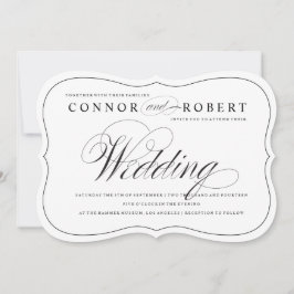 Gay Wedding Uitnodiging zwart-wit