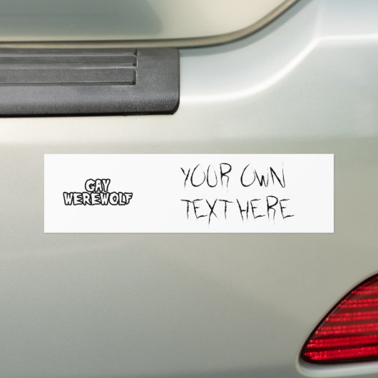 GAY WEREWOLF BUMPERSTICKER (Op auto)