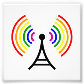 Gay Wifi Rainbow Signal Antenna Foto Afdruk (Voorkant)