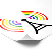 Gay Wifi Rainbow Signal Antenna Foto Afdruk (Hoek)
