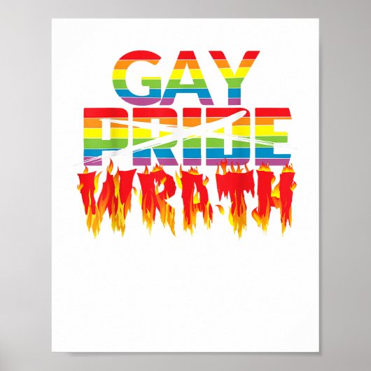 Gay Wrath niet Gay Pride - juli viering t Shirt Poster (Voorkant)