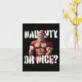 Gay Xmas Muscle Daddy Beer Nice Santa Pride LGBTQ Kaart (Gele Bloem)