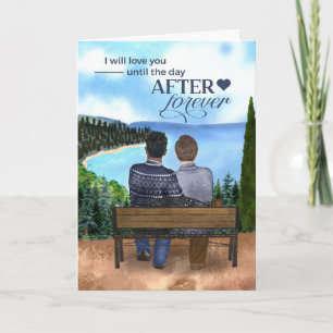 Gay Young Interracial Couple Jubileum Kaart