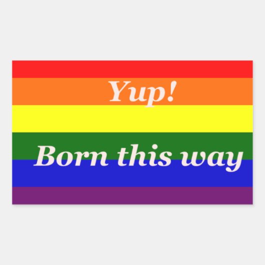GAY-YUP BORN DEZE MANIER - STICKER (Voorkant)