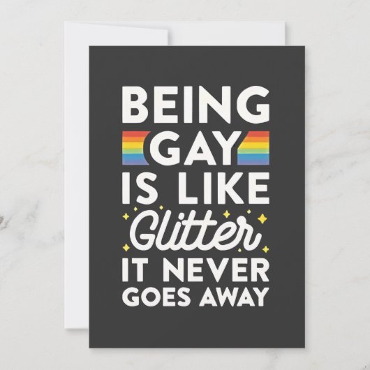 Gay Zijn Is Als Glitters Het Gaat Nooit Weg Aankondiging (Voorkant)