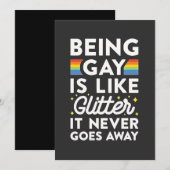 Gay Zijn Is Als Glitters Het Gaat Nooit Weg Aankondiging (Voorkant / Achterkant)