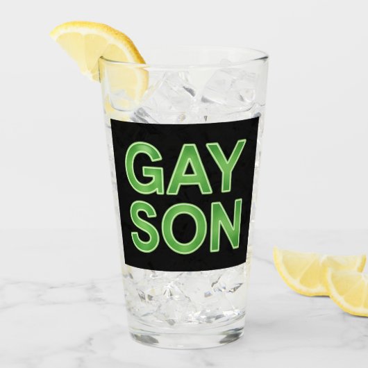Gay Zoon Grappig LGBTQ Trots Glas (Voorkant ijs)