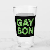 Gay Zoon Grappig LGBTQ Trots Glas (Voorkant)