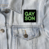Gay Zoon Grappig LGBTQ Trots Vierkante Button 5,1 Cm (In situ)