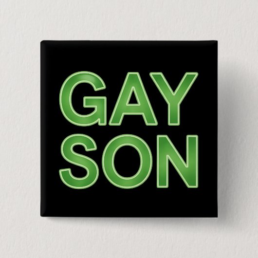 Gay Zoon Grappig LGBTQ Trots Vierkante Button 5,1 Cm (Voorkant)