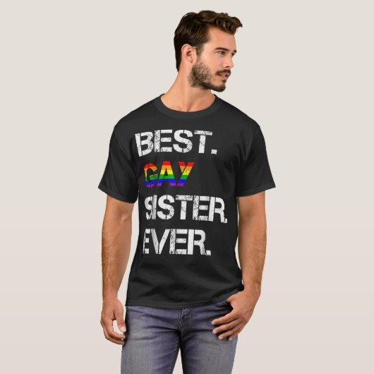 Gay zuster LGBTQ Lesbisch zuster Gift T-shirt (Voorkant volledig)