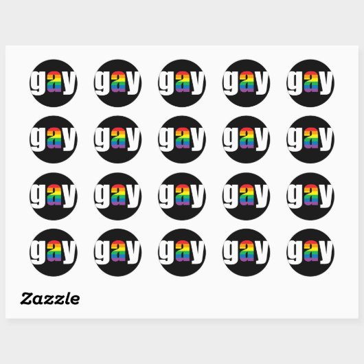 Gay zwarte Sticker (Vel)