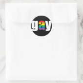 Gay zwarte Sticker (Tas)