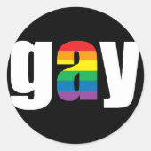 Gay zwarte Sticker (Voorkant)