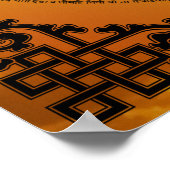 Gayatri Mantra 108 keer in een spiraal Poster (Hoek)