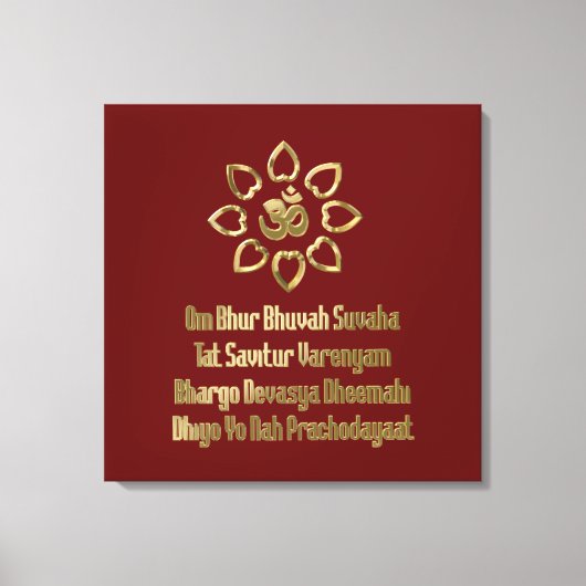 Gayatri mantra canvas afdruk (Voorkant)