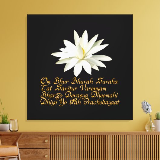 Gayatri mantra canvas afdruk (Insitu (Woonkamer))