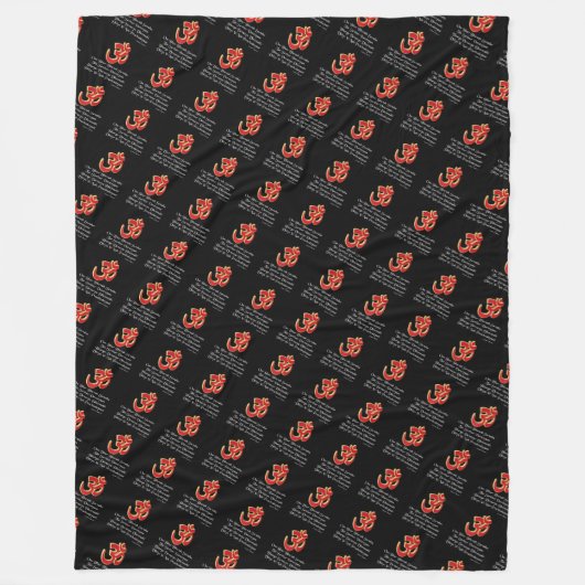 Gayatri mantra fleece deken (Voorkant)