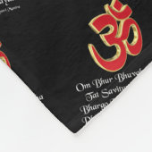 Gayatri mantra fleece deken (Hoek)