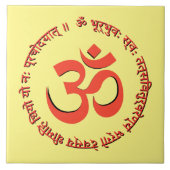 Gayatri Mantra "Om Bhur Bhuva Swah" Tegeltje (Voorkant)