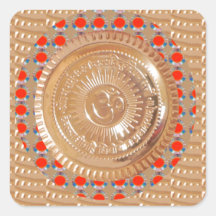 GAYATRI Mantra OmMantra Symbool reliëf GOUD