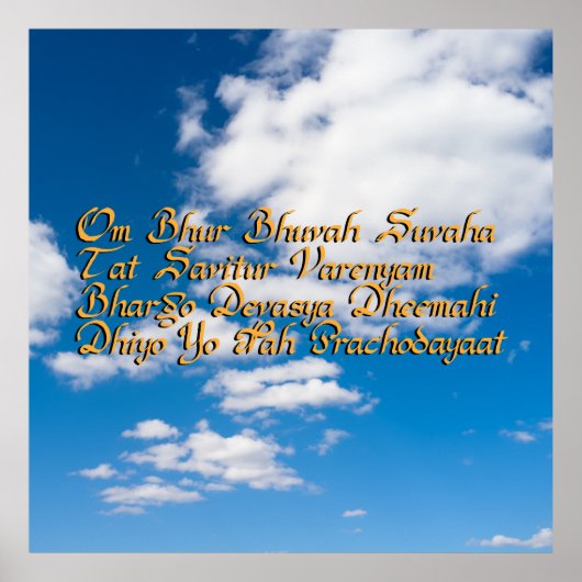 Gayatri mantra poster (Voorkant)