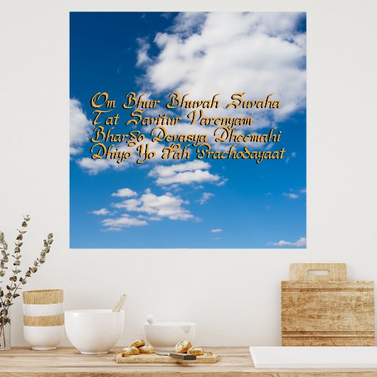 Gayatri mantra poster (Keuken)