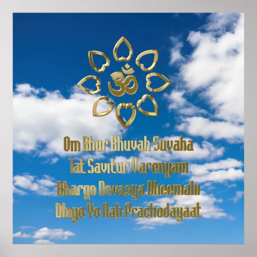 Gayatri mantra poster (Voorkant)