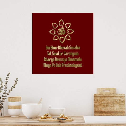 Gayatri mantra poster (Keuken)