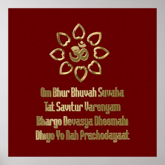 Gayatri mantra poster (Voorkant)