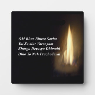 Gayatri Mantra Prayer Om / Aum Bur Bhuvah, Plaque Fotoplaat