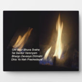 Gayatri Mantra Prayer Om / Aum Bur Bhuvah, Plaque Fotoplaat (Voorkant)