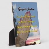 Gayatri Mantra Prayer Om Bur Bhuvah, Plaque Fotoplaat (Zijkant)