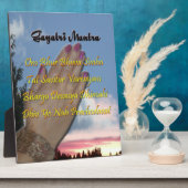 Gayatri Mantra Prayer Om Bur Bhuvah, Plaque Fotoplaat (Zijkant)