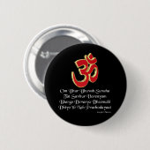 Gayatri mantra ronde button 5,7 cm (Voorkant /achterkant)