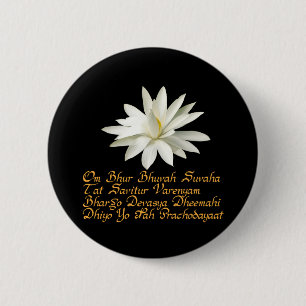 Gayatri mantra ronde button 5,7 cm