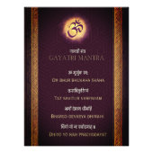 Gayatri Mantra Sanskriet en Engels Foto Afdruk (Voorkant)