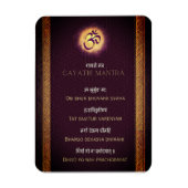 Gayatri Mantra Sanskriet en Engels Magneet (Verticaal)