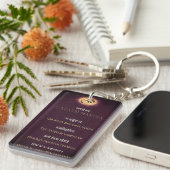 Gayatri Mantra Sanskriet en Engels Sleutelhanger (Voorkant Rechts)