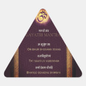 Gayatri Mantra Sanskriet en Engels Sticker (Voorkant)