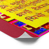 Gayatri Mantra Script Sanskrit Spirituele Chant Poster (Hoek)