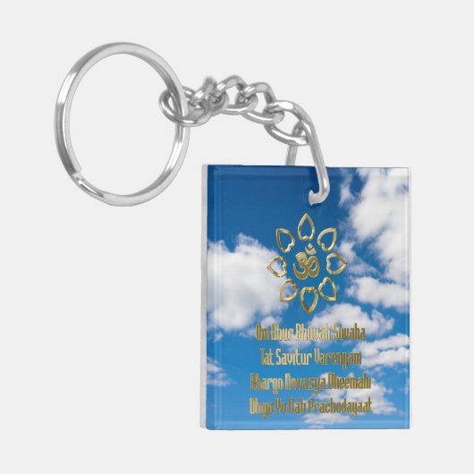 Gayatri mantra sleutelhanger (Voorkant Links)