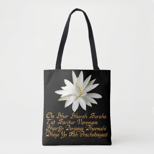 Gayatri mantra tote bag (Voorkant)