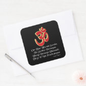 Gayatri mantra vierkante sticker (Envelop)