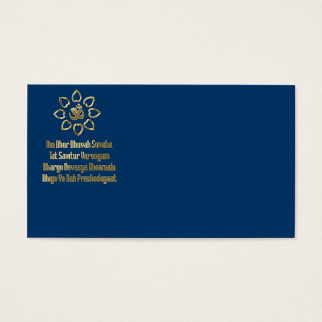 Gayatri mantra visitekaartjes (Voorkant)