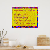 Gayatri n OM Mantra door Naveen Joshi Poster (Keuken)