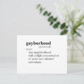 GAYBORHOOD (definitie) Briefkaart (Staand voorkant)