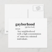 GAYBORHOOD (definitie) Briefkaart (Voorkant / Achterkant)