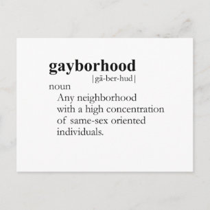 GAYBORHOOD (definitie) Briefkaart
